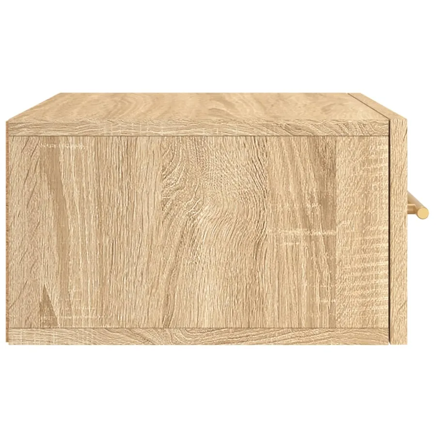 Table de chevet murale chêne sonoma 35x35x20 cm - 7