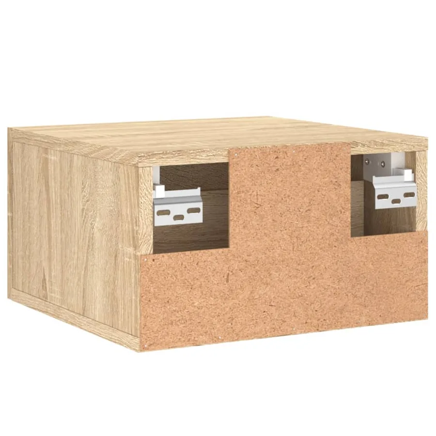Table de chevet murale chêne sonoma 35x35x20 cm - 8