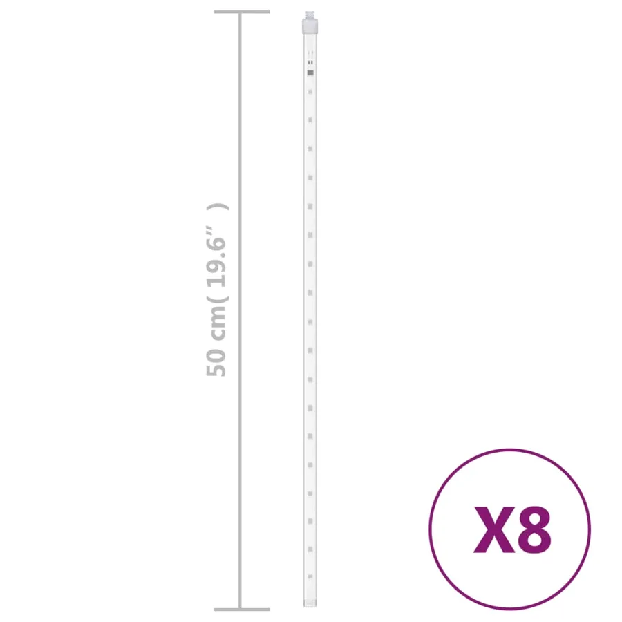 Guirlandes lumineuses 8 pcs 50 cm 288 LED bleu - 5