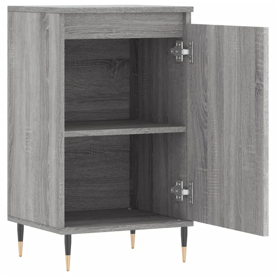 Buffet sonoma gris 40x35x70 cm bois d'ingénierie - 4