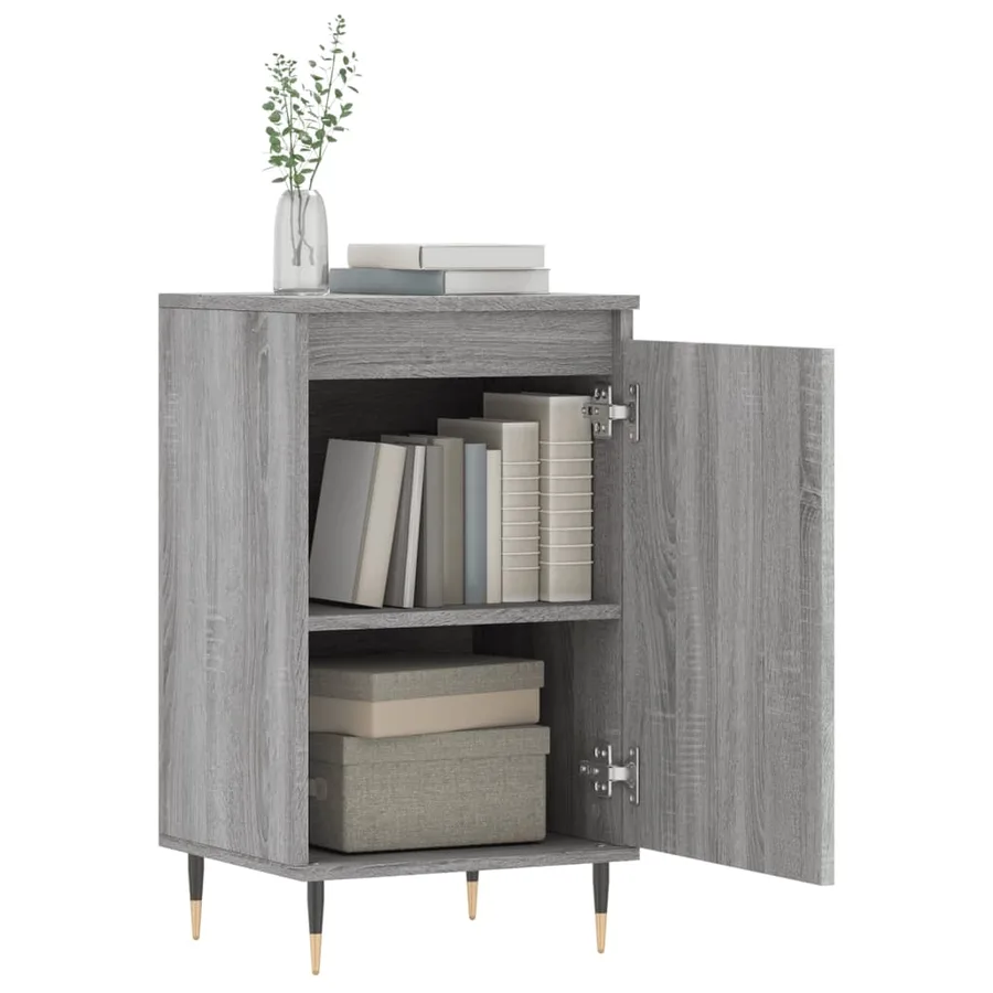Buffet sonoma gris 40x35x70 cm bois d'ingénierie - 9