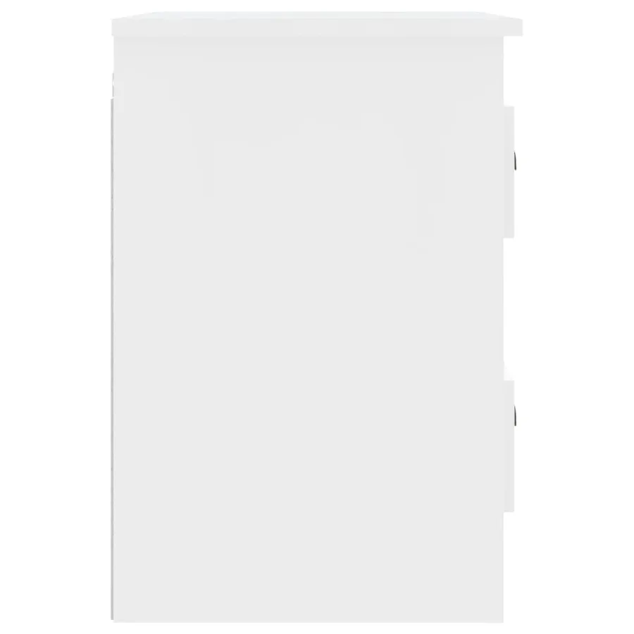 Tables de chevet murales 2 pcs blanc brillant 41,5x36x53 cm - 10