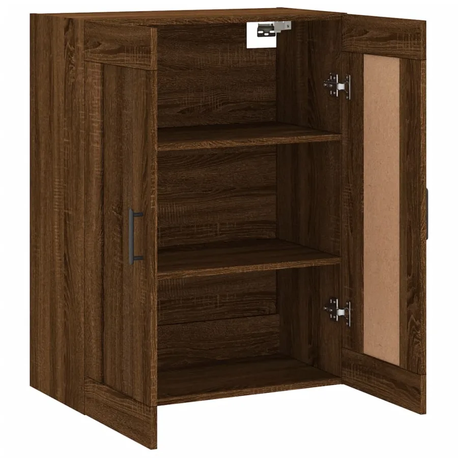 Armoire murale chêne marron 69,5x34x90 cm bois d'ingénierie - 6