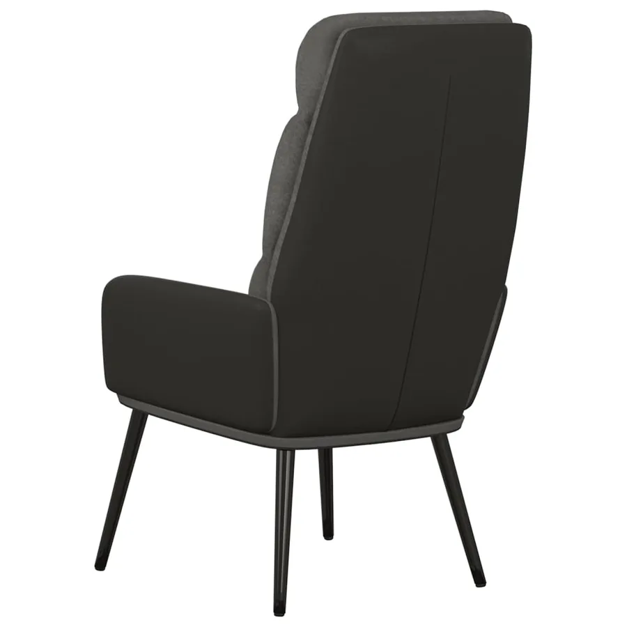 Chaise de relaxation Gris foncé Tissu - 5