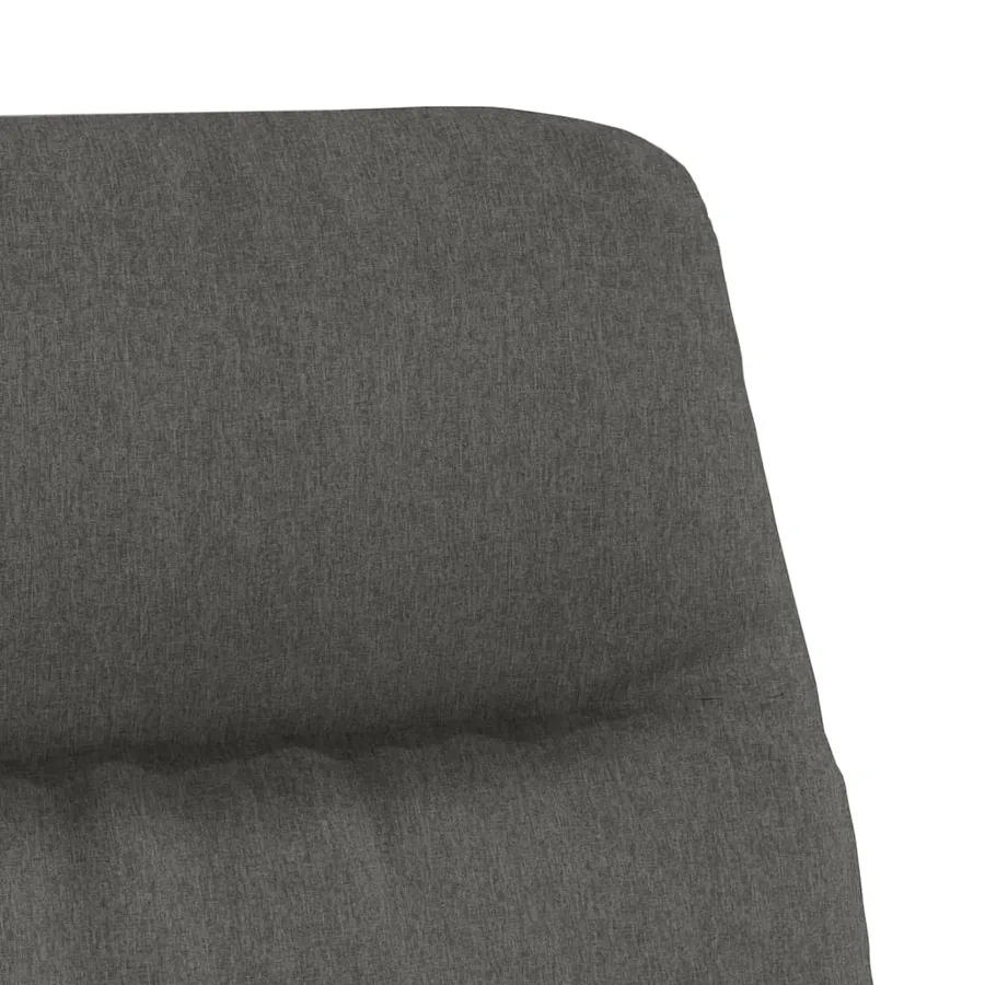 Chaise de relaxation Gris foncé Tissu - 6
