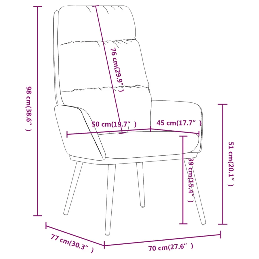 Chaise de relaxation Gris foncé Tissu - 9