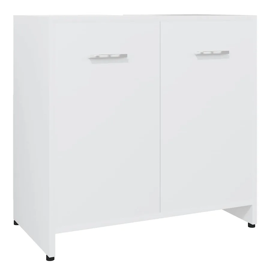 Armoire de salle de bain Blanc 60x33x61 cm Bois d'ingénierie - 2