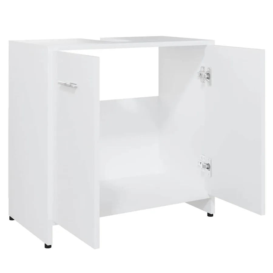 Armoire de salle de bain Blanc 60x33x61 cm Bois d'ingénierie - 6