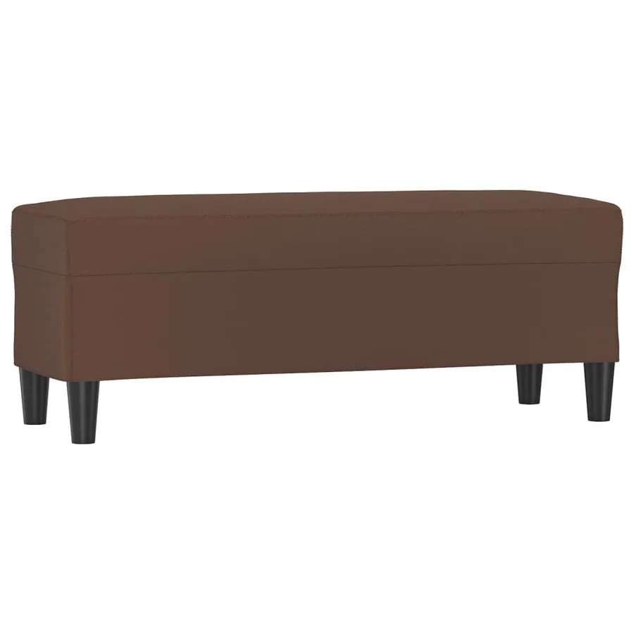 Banc Marron 100x35x41 cm Similicuir - 2
