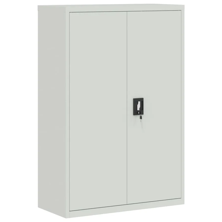 Armoire de bureau 90x40x140 cm Acier Gris - 2
