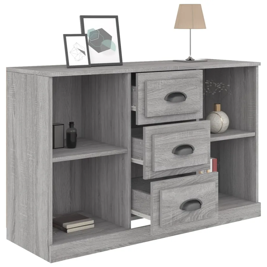 Buffet sonoma gris 104,5x35,5x67,5 cm bois d'ingénierie - 7