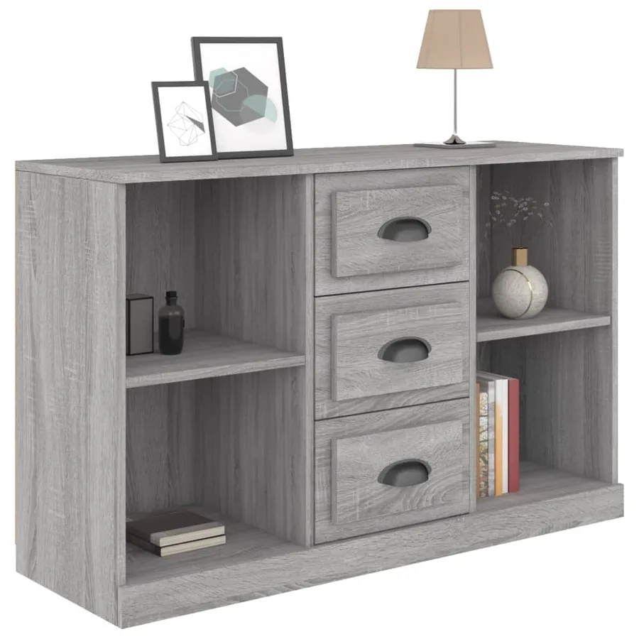 Buffet sonoma gris 104,5x35,5x67,5 cm bois d'ingénierie - 8