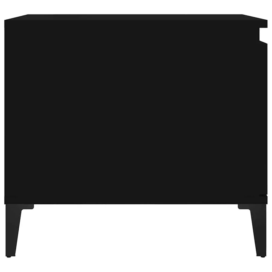 Table basse Noir 100x50x45 cm Bois d'ingénierie - 7