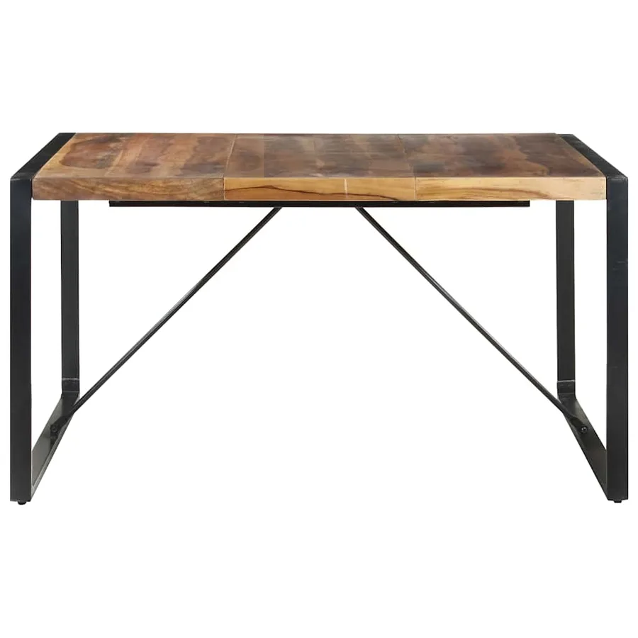 Table à manger 140x140x75 cm bois massif - 2