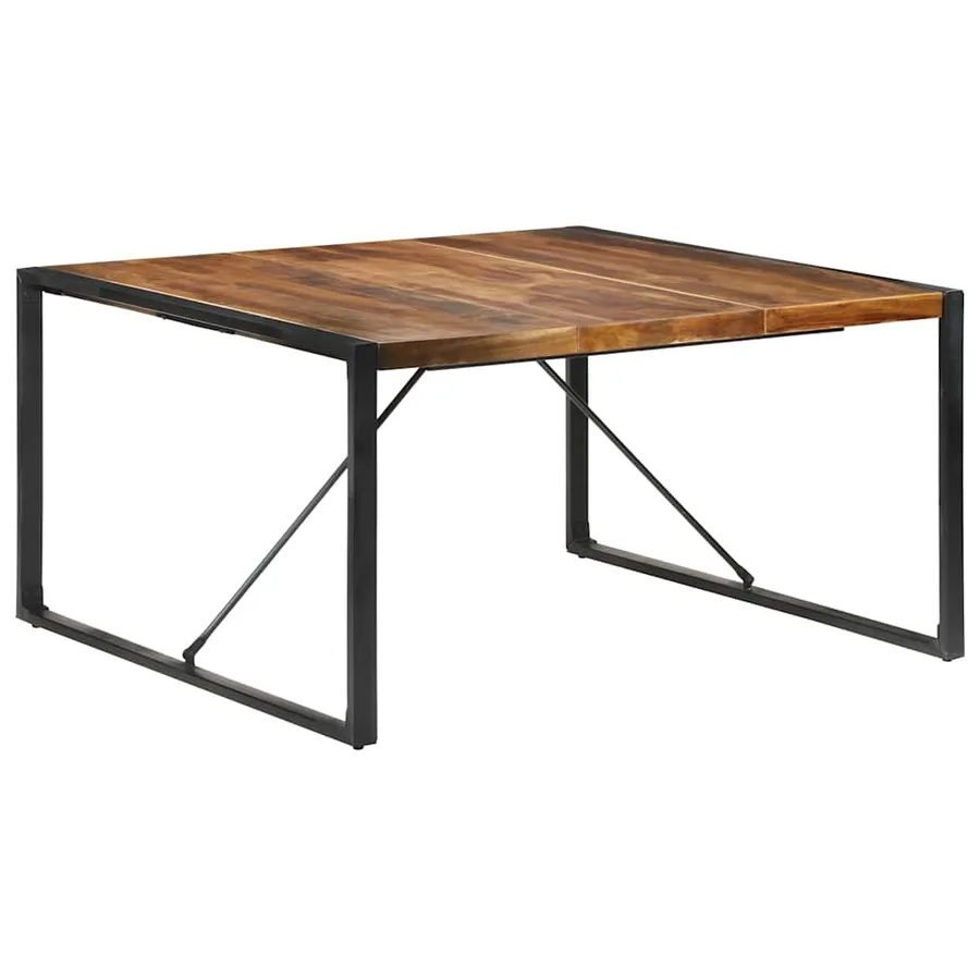 Table à manger 140x140x75 cm bois massif - 9