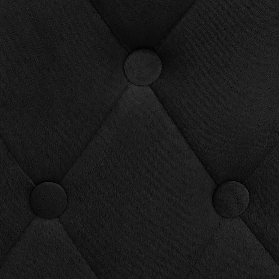 Tabourets de bar lot de 2 noir velours - 6