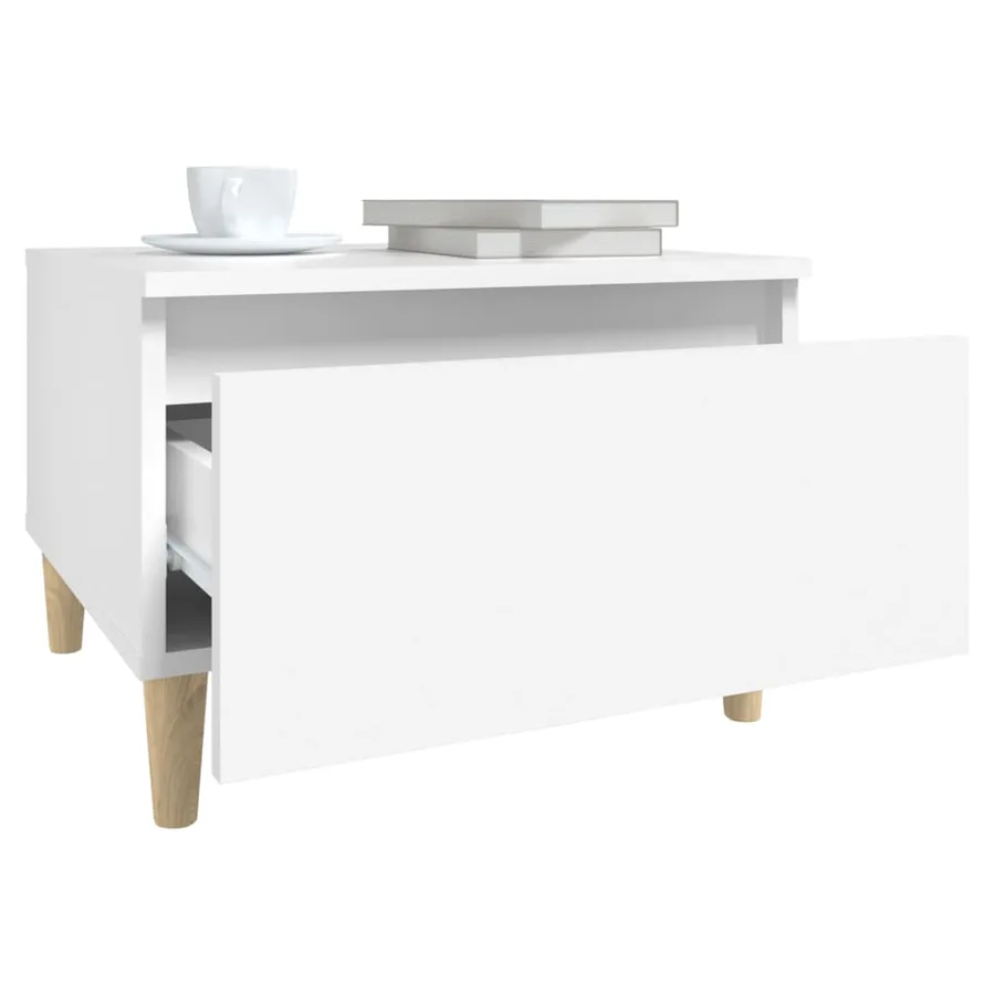 Tables d'appoint 2 pcs Blanc 50x46x35 cm Bois d'ingénierie - 6