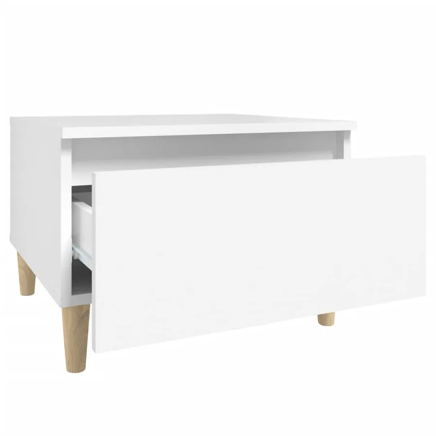 Tables d'appoint 2 pcs Blanc 50x46x35 cm Bois d'ingénierie - 9