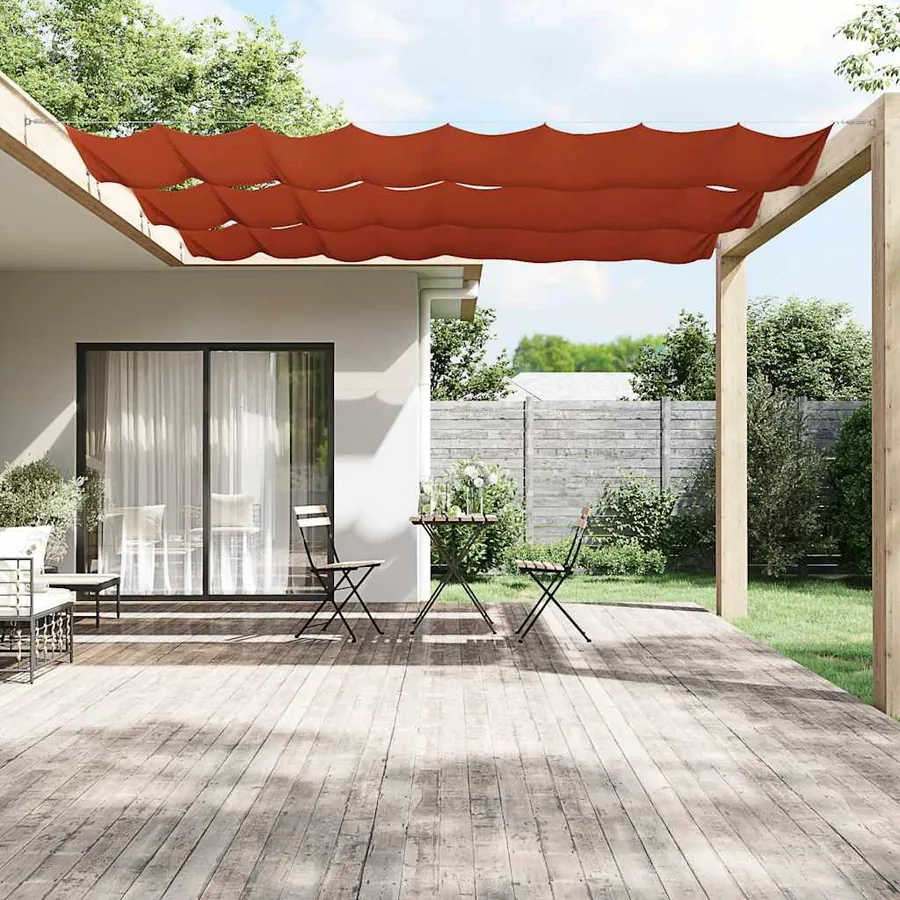 Auvent vertical Terre cuite 100x1200 cm Tissu oxford
