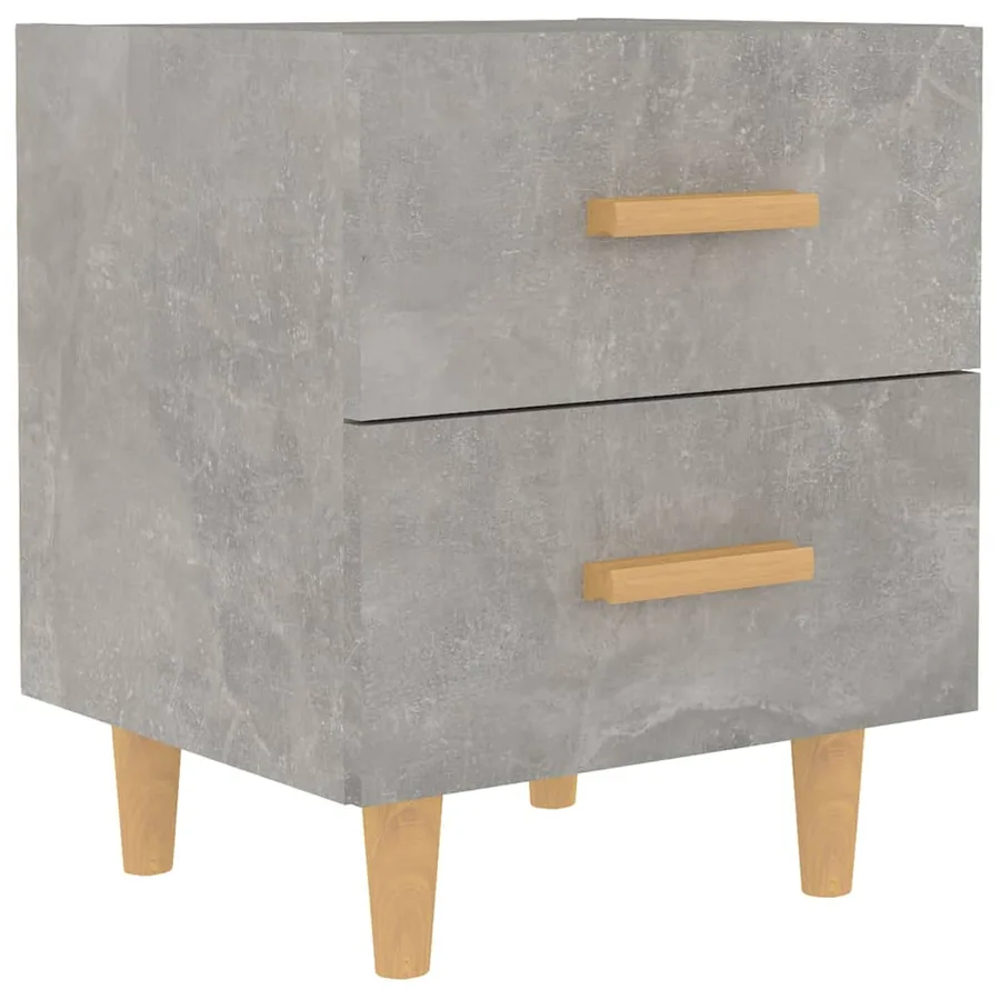 Table de chevet Gris béton 40x35x47,5 cm - 2