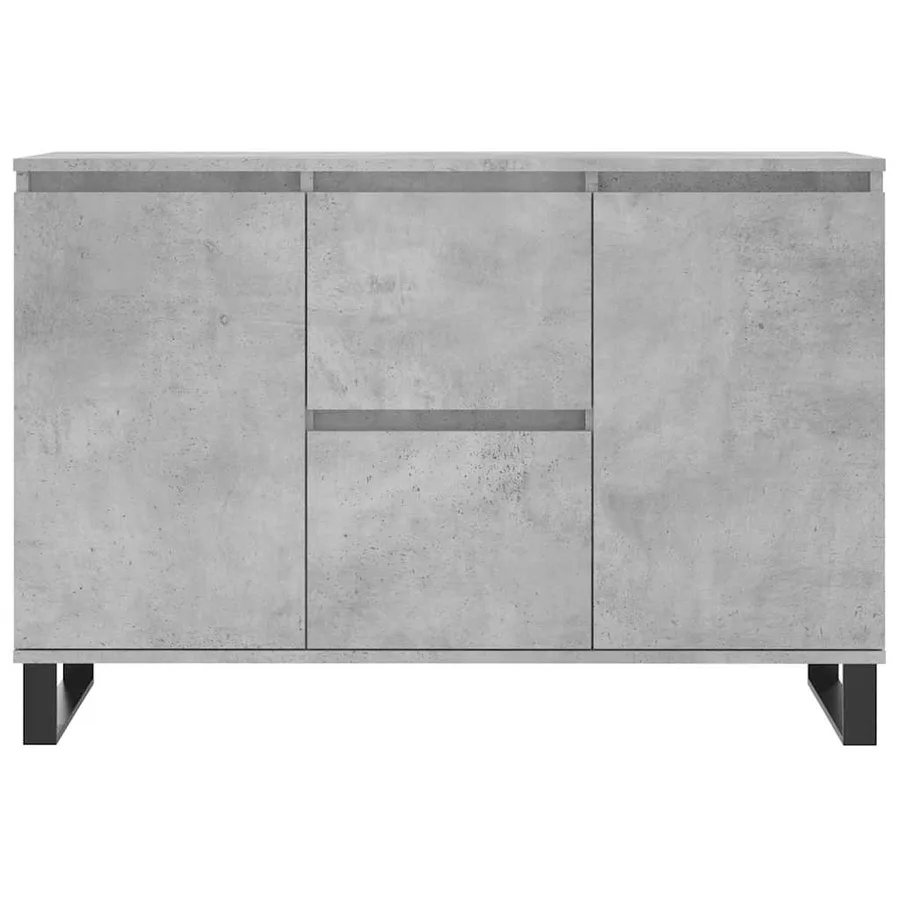 Buffet gris béton 101,5x35x70 cm bois d'ingénierie - 5