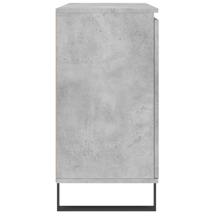 Buffet gris béton 101,5x35x70 cm bois d'ingénierie - 7