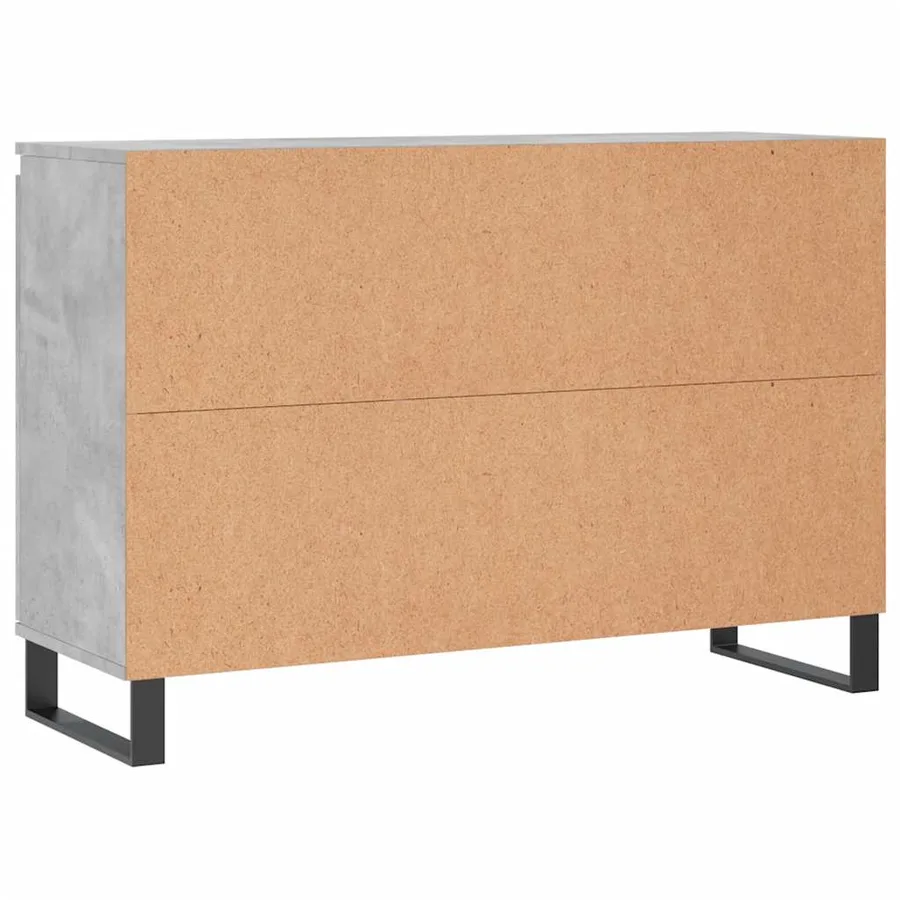 Buffet gris béton 101,5x35x70 cm bois d'ingénierie - 8