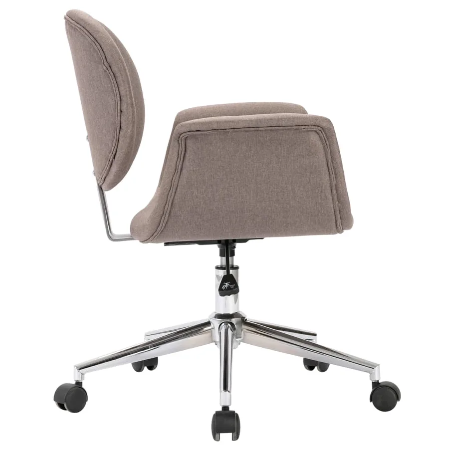 Chaise pivotante à manger taupe tissu - 4
