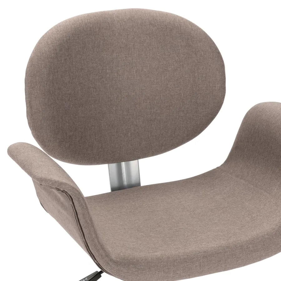 Chaise pivotante à manger taupe tissu - 7