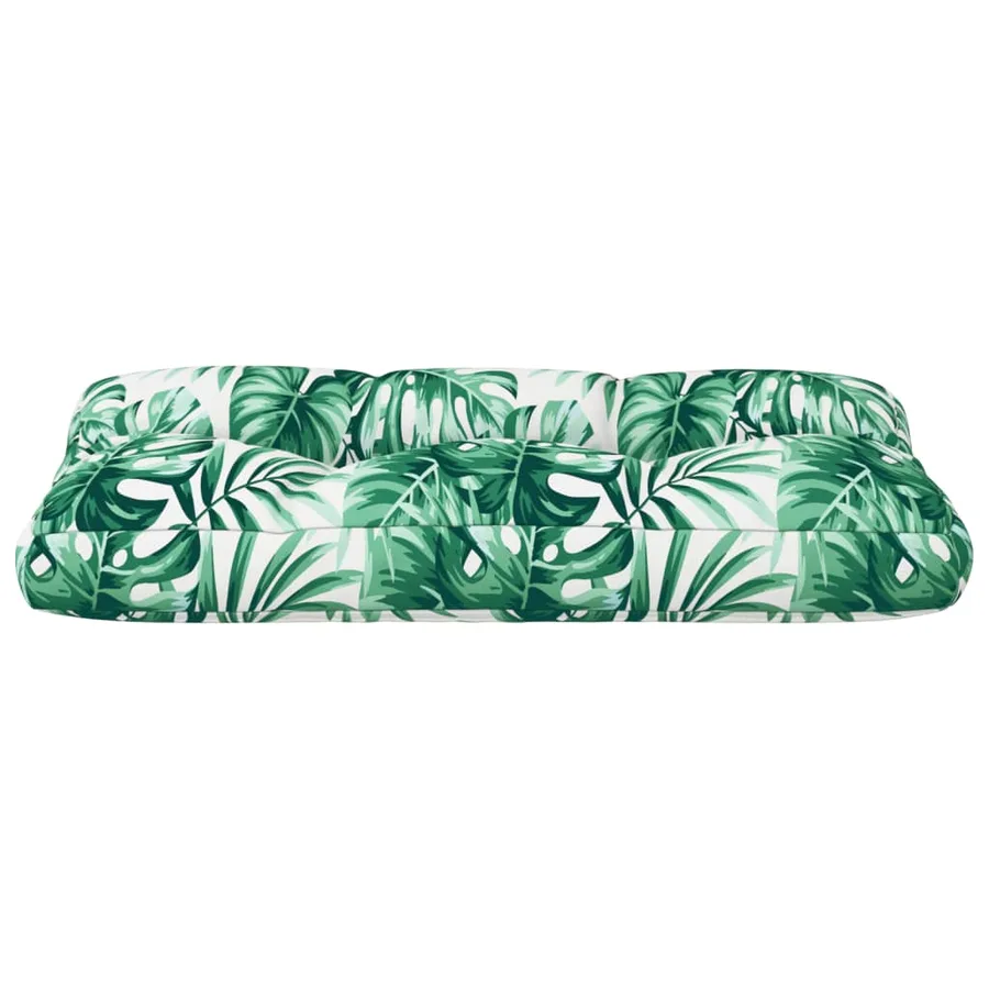 Coussin de palette motif de feuilles 70x40x12 cm tissu - 5