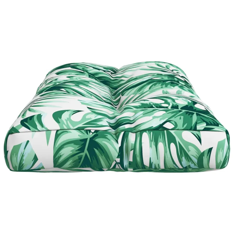 Coussin de palette motif de feuilles 70x40x12 cm tissu - 6