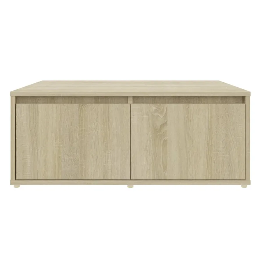 Table basse chêne sonoma 80x80x31 cm bois d'ingénierie - 4