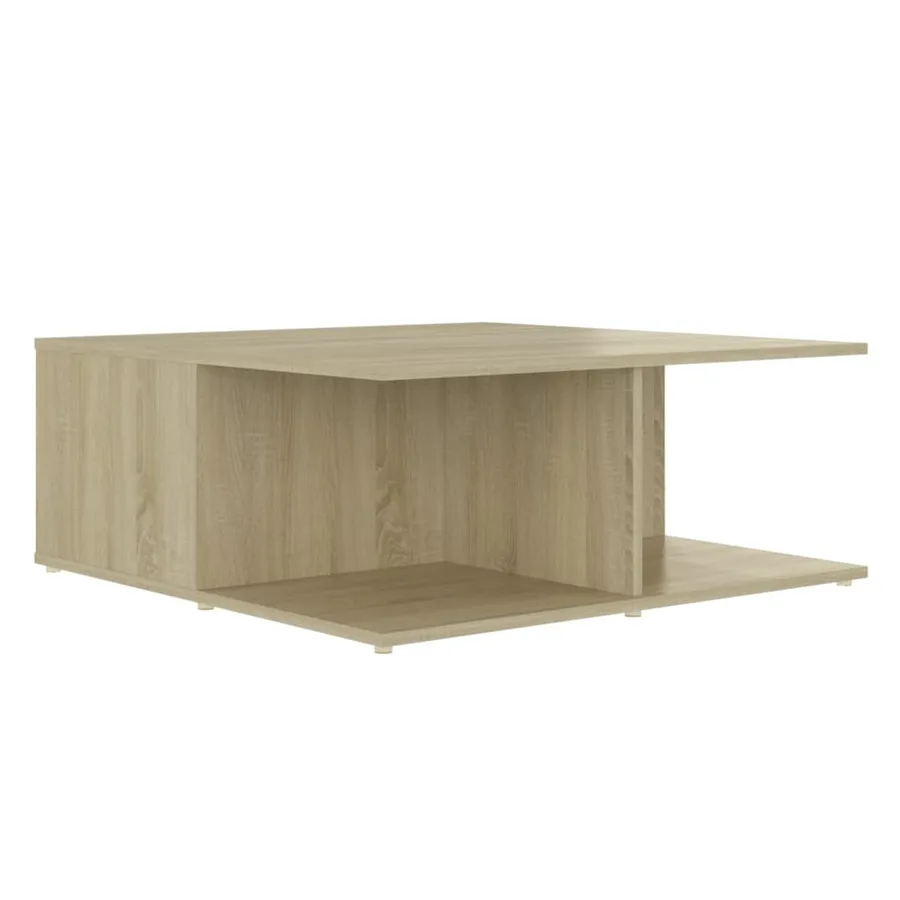 Table basse chêne sonoma 80x80x31 cm bois d'ingénierie - 6