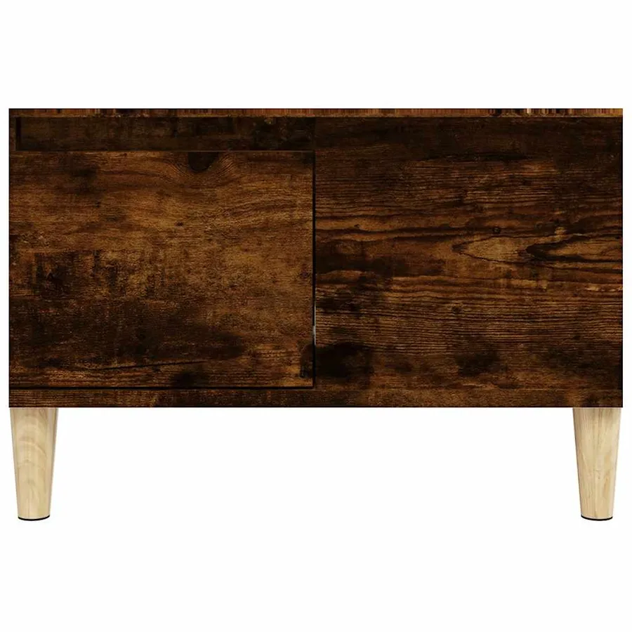 Table basse chêne fumé 55x55x36,5 cm bois d'ingénierie - 7