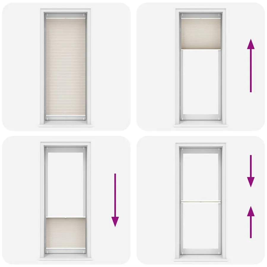 Store plissé 70x200 cm Crème - 6