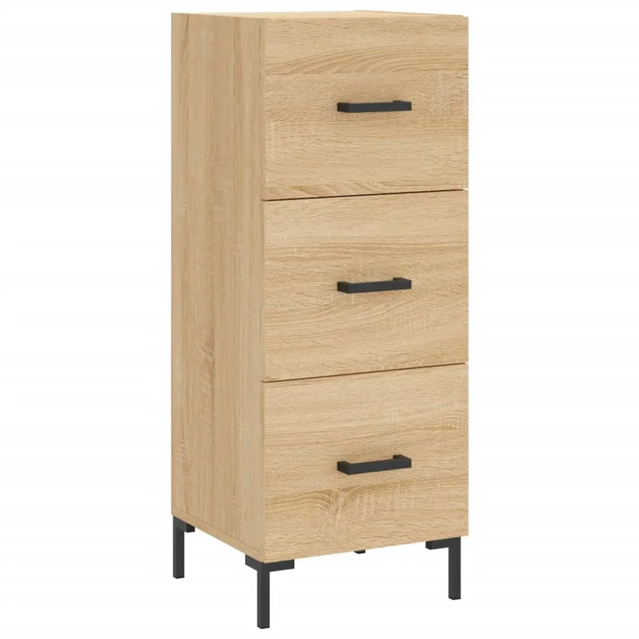 Buffet haut Chêne sonoma 34,5x34x180 cm Bois d'ingénierie - 5