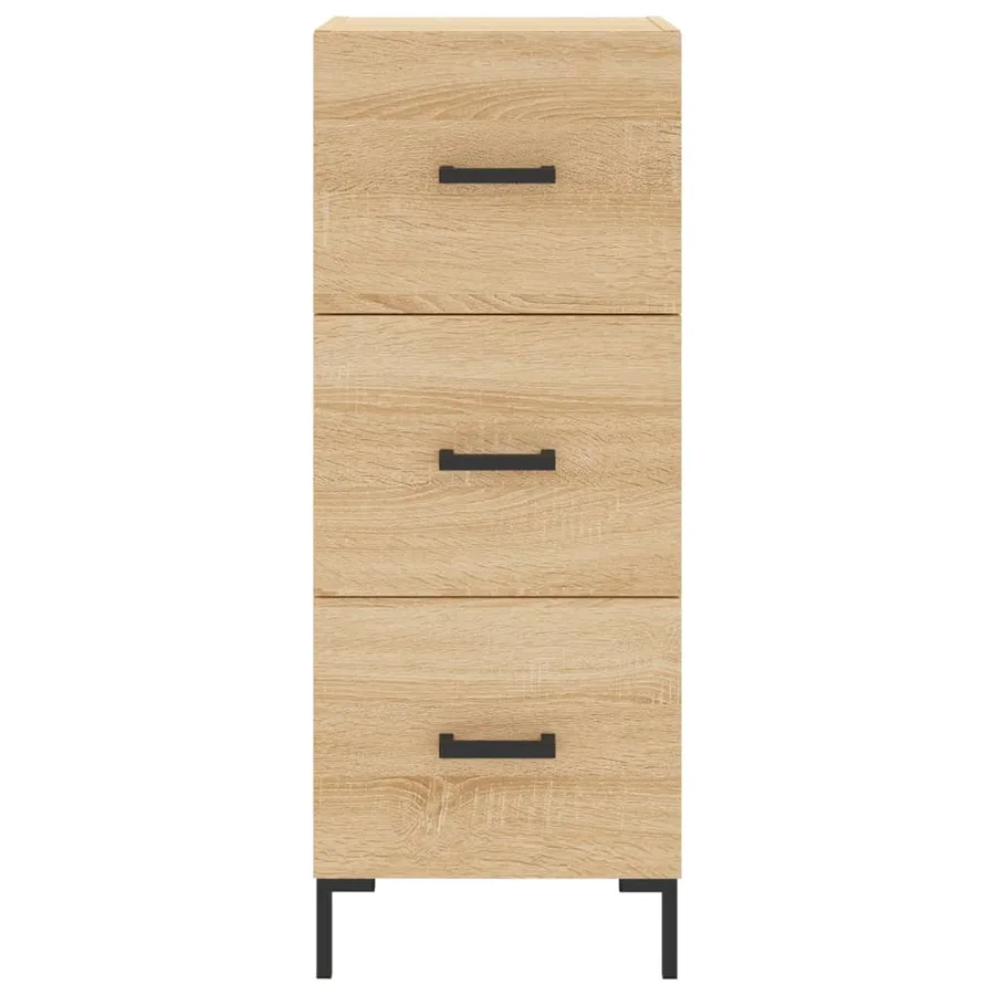 Buffet haut Chêne sonoma 34,5x34x180 cm Bois d'ingénierie - 6