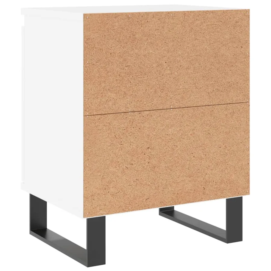 Tables de chevet 2 pcs blanc 40x30x50 cm bois d'ingénierie - 8