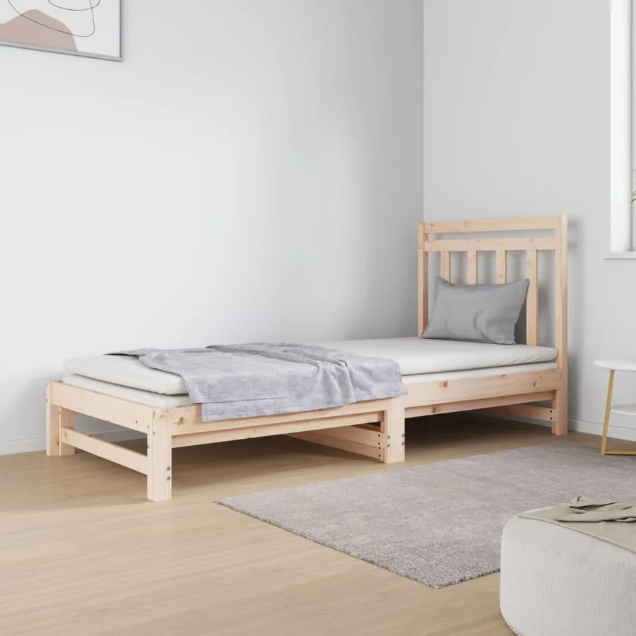 Lit coulissant sans matelas 2x(90x190) cm
