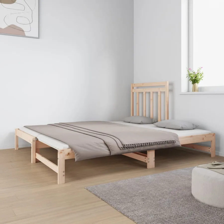 Lit coulissant sans matelas 2x(90x190) cm - 8