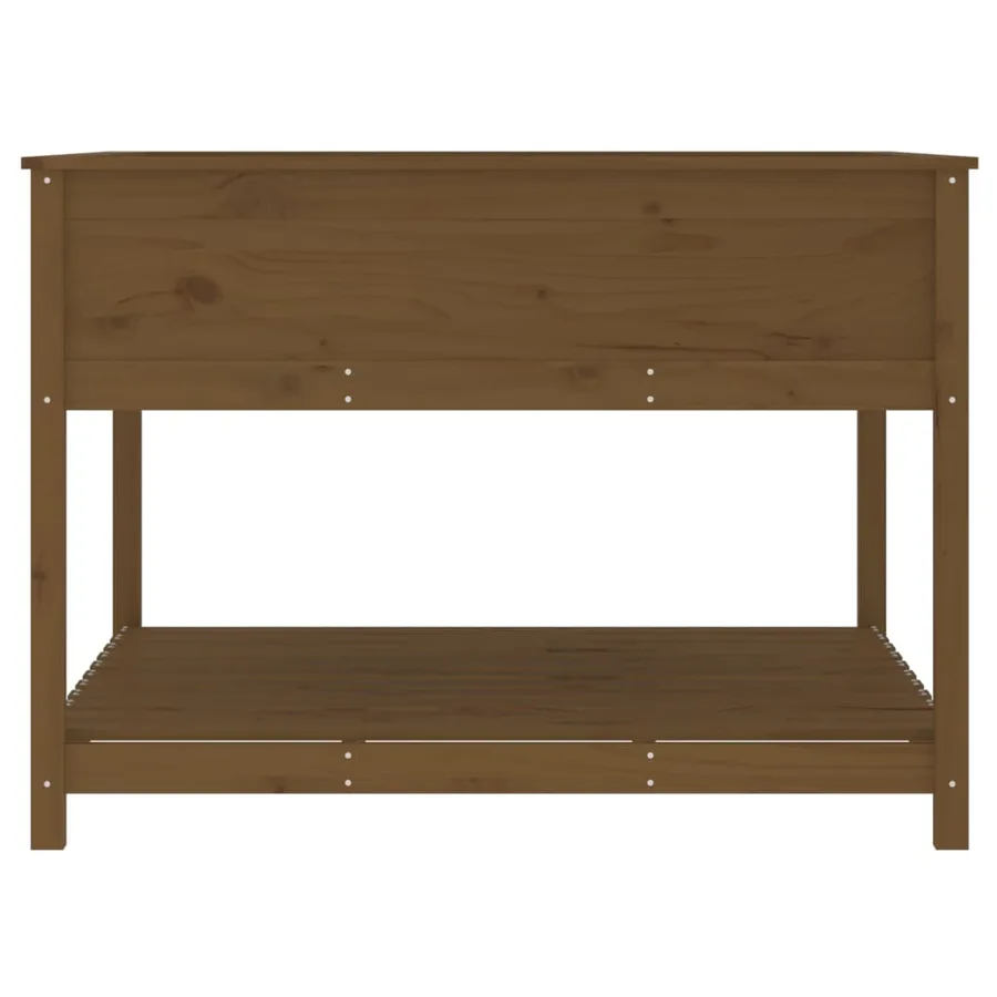 Jardinière et étagère Marron miel 111,5x111,5x81 cm Bois de pin - 6
