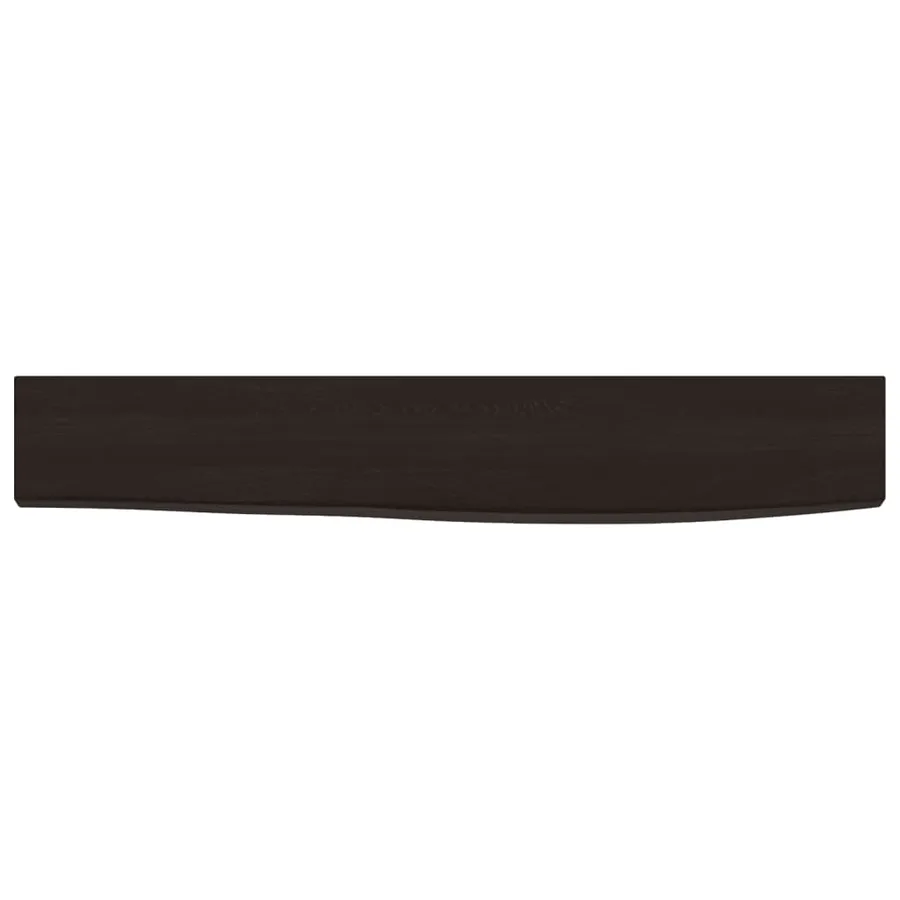 Étagère murale marron foncé 60x10x2 cm bois chêne massif traité - 4