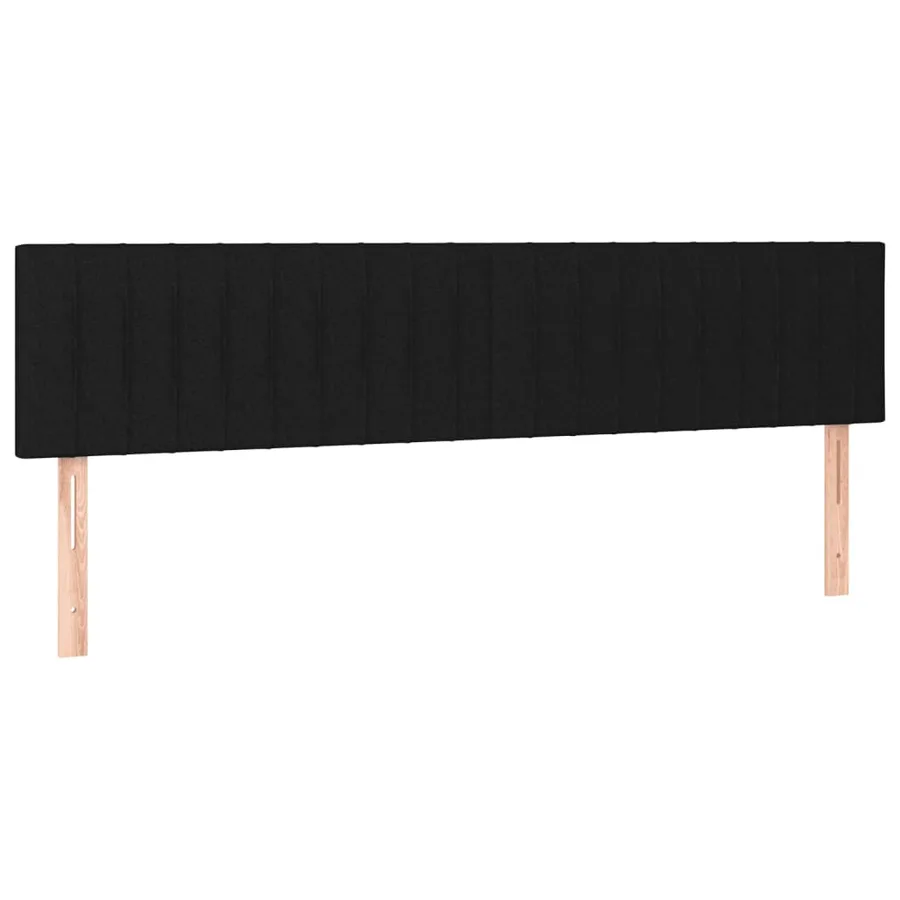 Sommier à lattes de lit avec matelas Noir 200x200 cm Tissu - 6