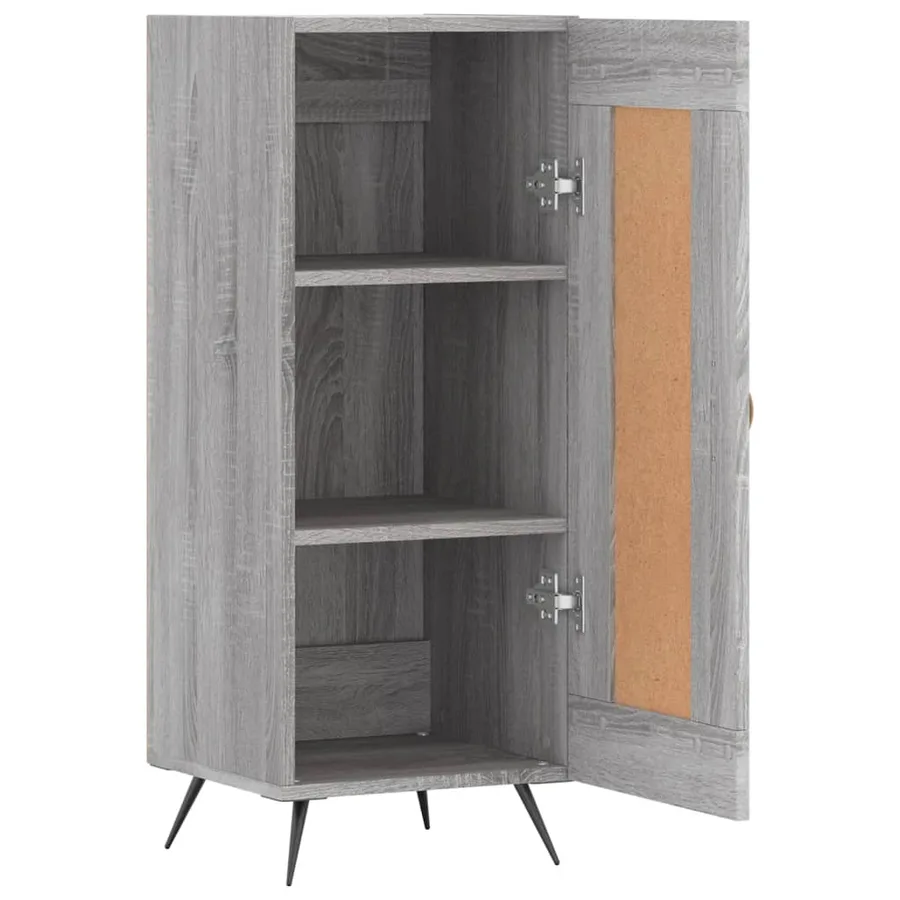Buffet Sonoma gris 34,5x34x90 cm Bois d'ingénierie - 6