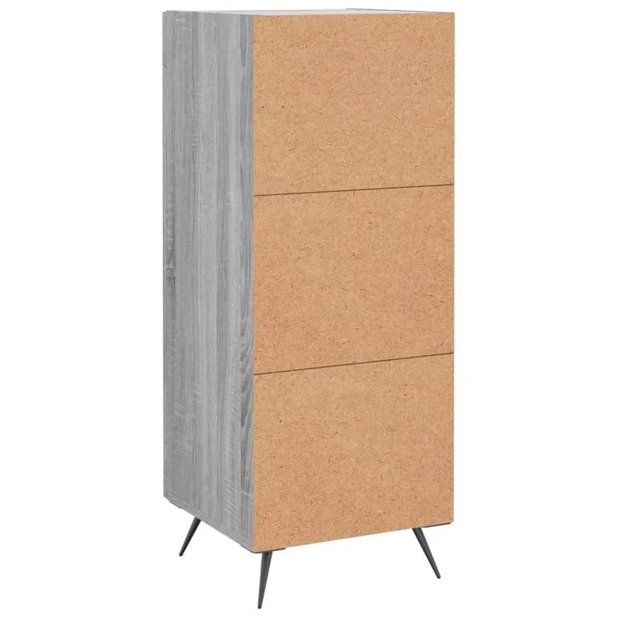 Buffet Sonoma gris 34,5x34x90 cm Bois d'ingénierie - 8
