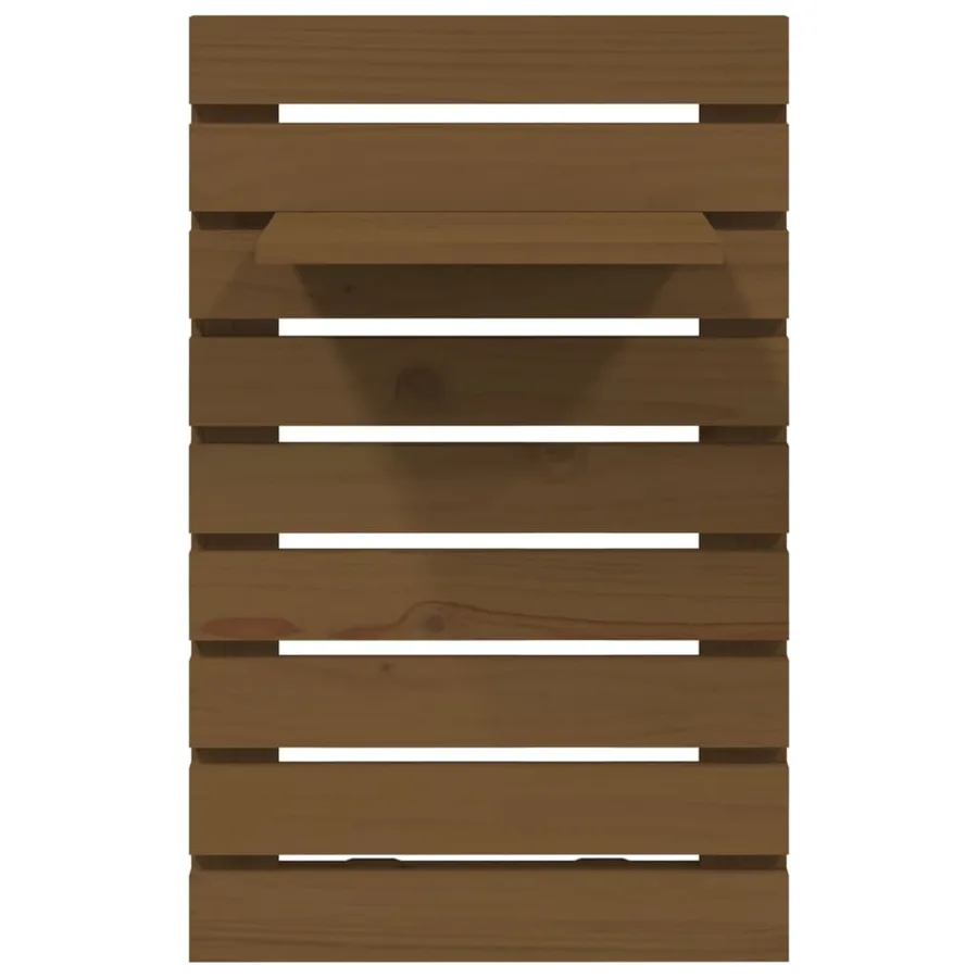 Étagères de chevet murales 2 pcs Marron miel Bois de pin massif - 6