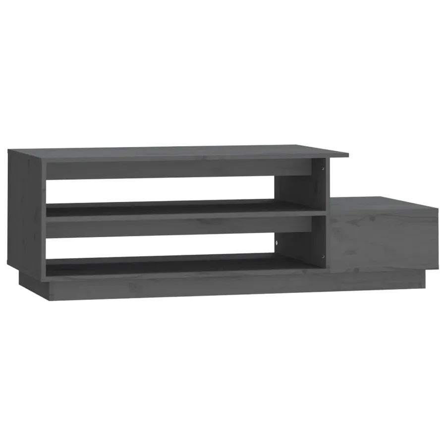 Table basse Gris 120x50x40,5 cm Bois massif de pin - 2