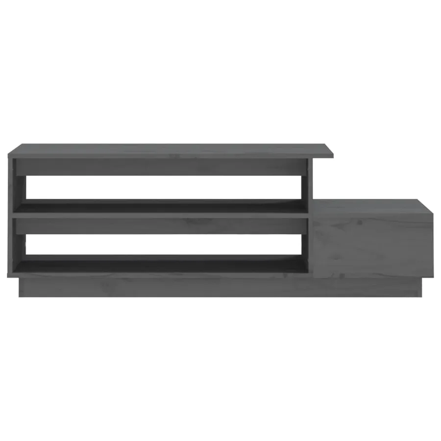 Table basse Gris 120x50x40,5 cm Bois massif de pin - 5