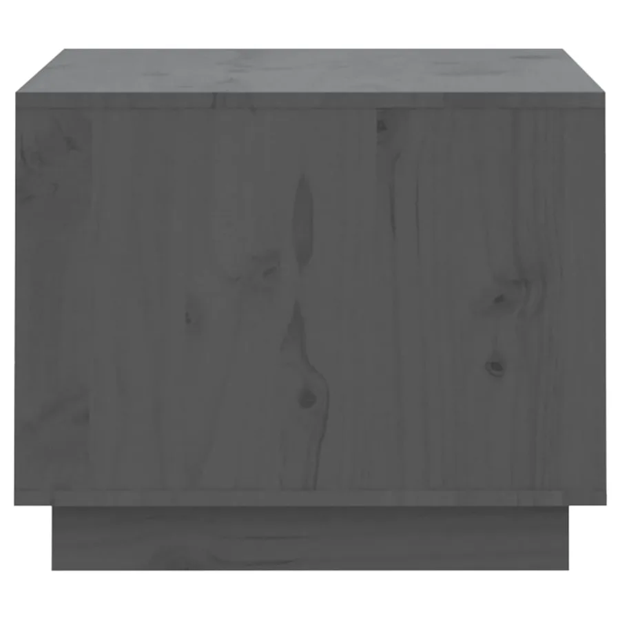Table basse Gris 120x50x40,5 cm Bois massif de pin - 7