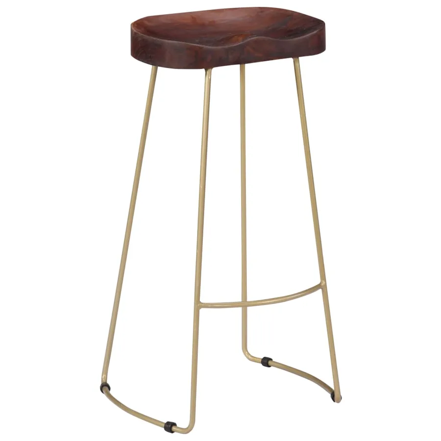 Tabourets de bar Gavin lot de 2 bois de manguier massif - 10